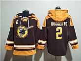 Men's San Diego Padres #2 Xander Bogaerts Brown Gold Ageless Must-Have Lace-Up Pullover Hoodie,baseball caps,new era cap wholesale,wholesale hats